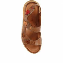 Pavers Touch-Fasten Leather Sandals - KARY35001 / 322 231