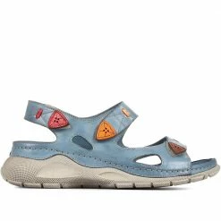 Pavers Touch-Fasten Leather Sandals - KARY35001 / 322 231