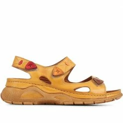 Pavers Touch-Fasten Leather Sandals - KARY35001 / 322 231