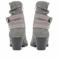 Pavers Black Slouch Ankle Boots With Buckle - PLAN34003 / 320 565 / 320 565