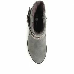 Pavers Black Slouch Ankle Boots With Buckle - PLAN34003 / 320 565 / 320 565