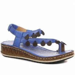 Pavers Sandals Embellished Leather Toe-Post Sandal - CAY29005 / 315 112