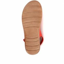 Pavers Women's Red Leather Slingback Sandals - MKOC33001 / 320 060 / 320 060 35 Pavers Women's Red Leather Slingback Sandals - MKOC33001 / 320 060 / 320 060