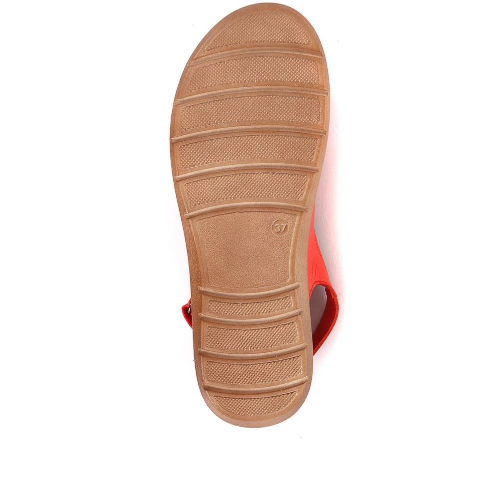 Pavers Women's Red Leather Slingback Sandals - MKOC33001 / 320 060 / 320 060 10 Pavers Women's Red Leather Slingback Sandals - MKOC33001 / 320 060 / 320 060