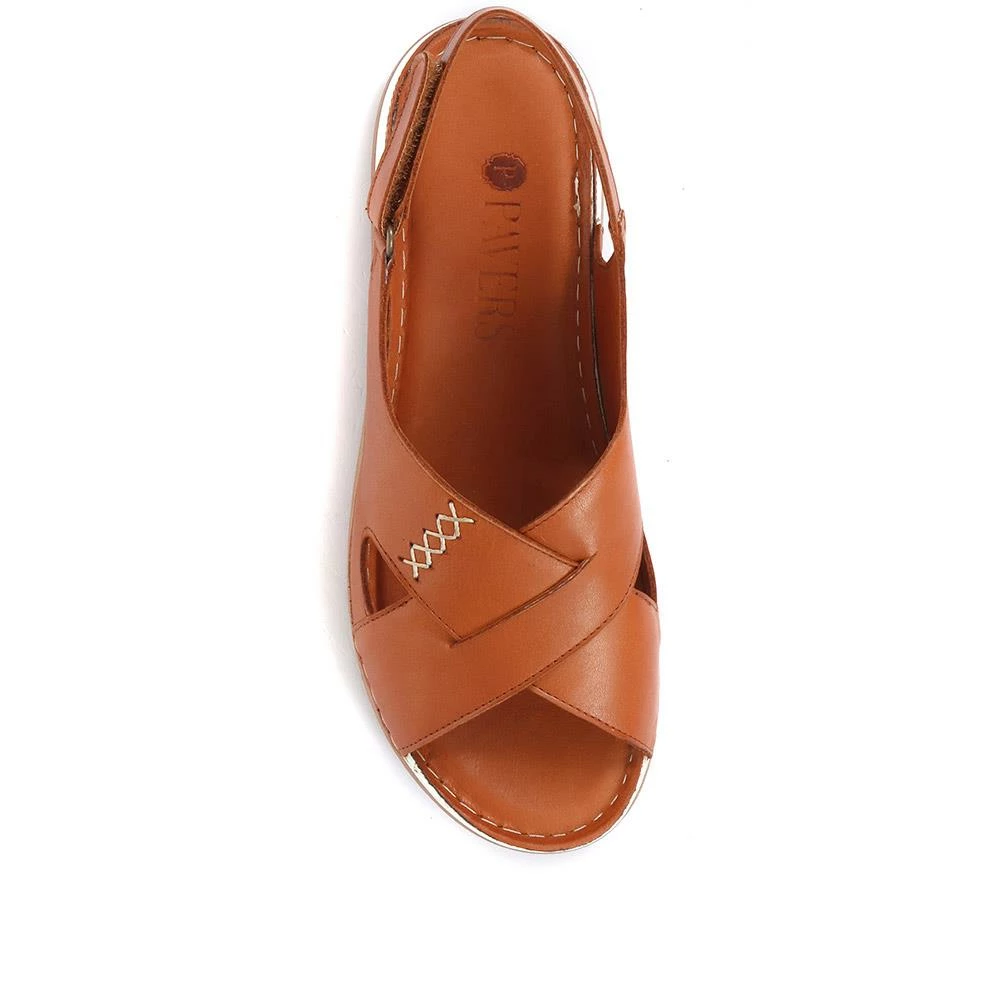 Pavers Women's Red Leather Slingback Sandals - MKOC33001 / 320 060 / 320 060 17 Pavers Women's Red Leather Slingback Sandals - MKOC33001 / 320 060 / 320 060