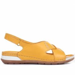 Pavers Women's Red Leather Slingback Sandals - MKOC33001 / 320 060 / 320 060 48 Pavers Women's Red Leather Slingback Sandals - MKOC33001 / 320 060 / 320 060