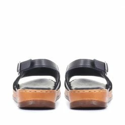 Pavers Ladies Red Leather Cross Strap Sandals - MKOC33003 / 320 061 / 320 061