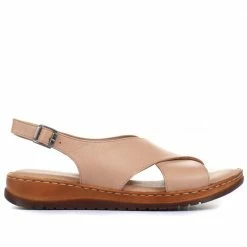 Pavers Ladies Red Leather Cross Strap Sandals - MKOC33003 / 320 061 / 320 061