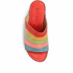 Pavers Leather Wedge Mule Sandals - CAY29001 / 315 110