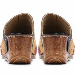 Pavers Leather Wedge Mule Sandals - CAY29001 / 315 110
