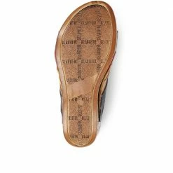 Pavers Leather Wedge Mule Sandals - CAY29001 / 315 110