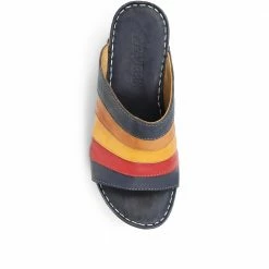 Pavers Leather Wedge Mule Sandals - CAY29001 / 315 110