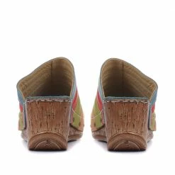 Pavers Leather Wedge Mule Sandals - CAY29001 / 315 110
