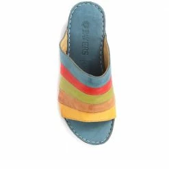 Pavers Leather Wedge Mule Sandals - CAY29001 / 315 110