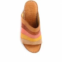 Pavers Leather Wedge Mule Sandals - CAY29001 / 315 110