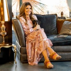 Pavers Leather Wedge Mule Sandals - CAY29001 / 315 110