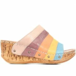 Pavers Leather Wedge Mule Sandals - CAY29001 / 315 110