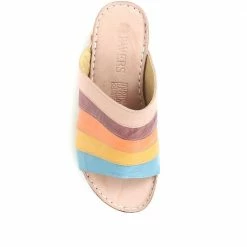 Pavers Leather Wedge Mule Sandals - CAY29001 / 315 110