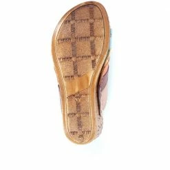 Pavers Leather Wedge Mule Sandals - CAY29001 / 315 110