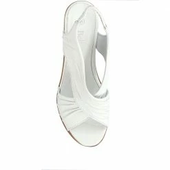 Bellissimo Pink Leather Slingback Wedge Sandals - KAP33007 / 320 133 / 320 133