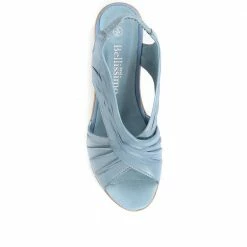 Bellissimo Pink Leather Slingback Wedge Sandals - KAP33007 / 320 133 / 320 133