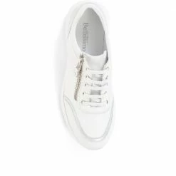 Bellissimo Lace-Up Leather Trainers - BELMETA35005 / 322 233