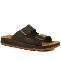 Fly Flot Leather Buckle Mule Sandals - FLY35123 / 321 780