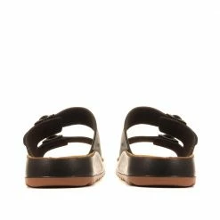 Fly Flot Leather Buckle Mule Sandals - FLY35123 / 321 780