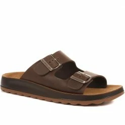 Fly Flot Leather Buckle Mule Sandals - FLY35123 / 321 780