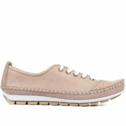 Pavers Wide Fit Leather Lace-Up Sneakers / 317 969