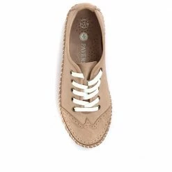 Pavers Wide Fit Leather Lace-Up Sneakers / 317 969