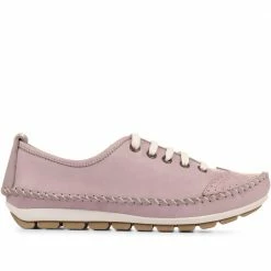 Pavers Wide Fit Leather Lace-Up Sneakers / 317 969