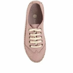 Pavers Wide Fit Leather Lace-Up Sneakers / 317 969