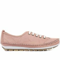 Pavers Wide Fit Leather Lace-Up Sneakers / 317 969