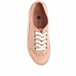 Pavers Wide Fit Leather Lace-Up Sneakers / 317 969