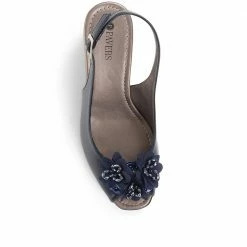 Pavers Slingbacks Slingback Peep-Toe Wedge Heels - HUANG35009 / 322 265