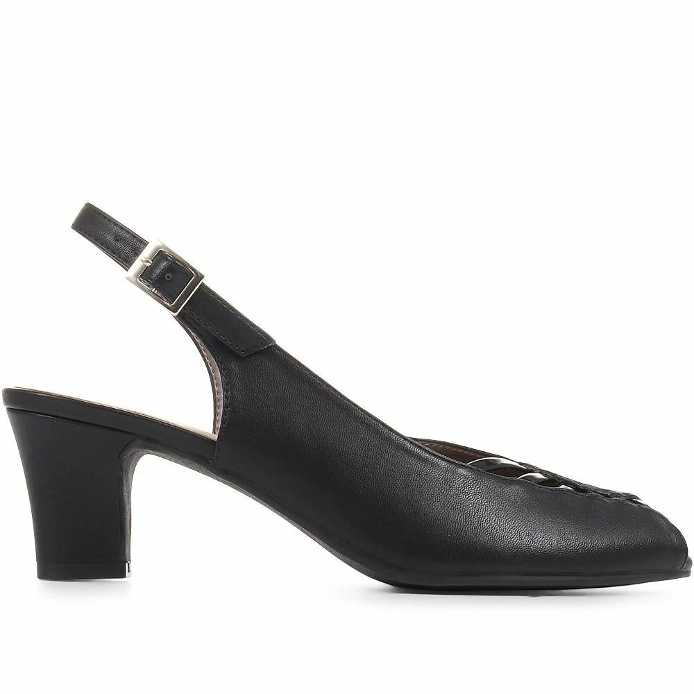 Pavers Slingbacks Peep-Toe Slingback High Heels - HUANG35005 / 322 263 4 Pavers Slingbacks Peep-Toe Slingback High Heels - HUANG35005 / 322 263