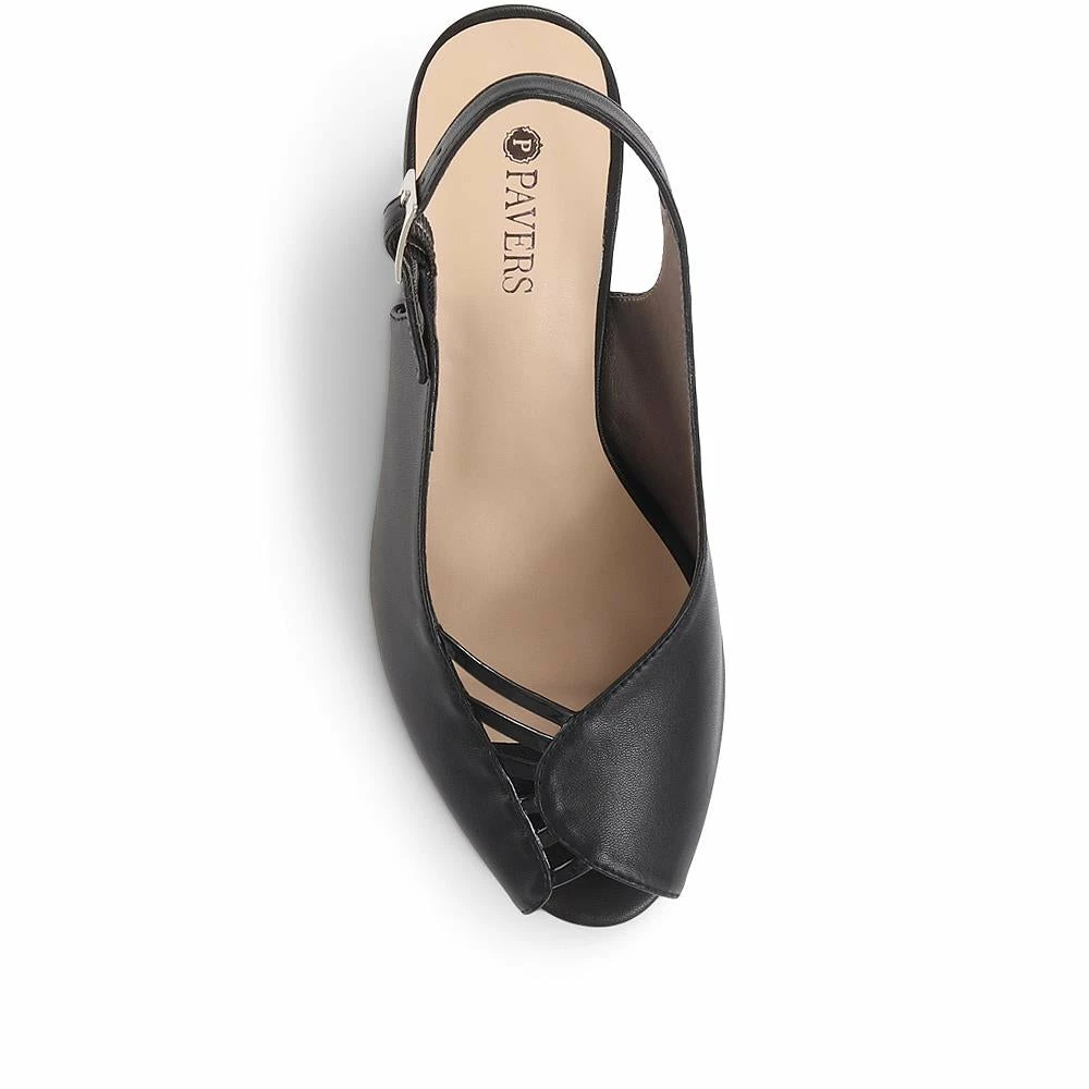 Pavers Slingbacks Peep-Toe Slingback High Heels - HUANG35005 / 322 263 6 Pavers Slingbacks Peep-Toe Slingback High Heels - HUANG35005 / 322 263