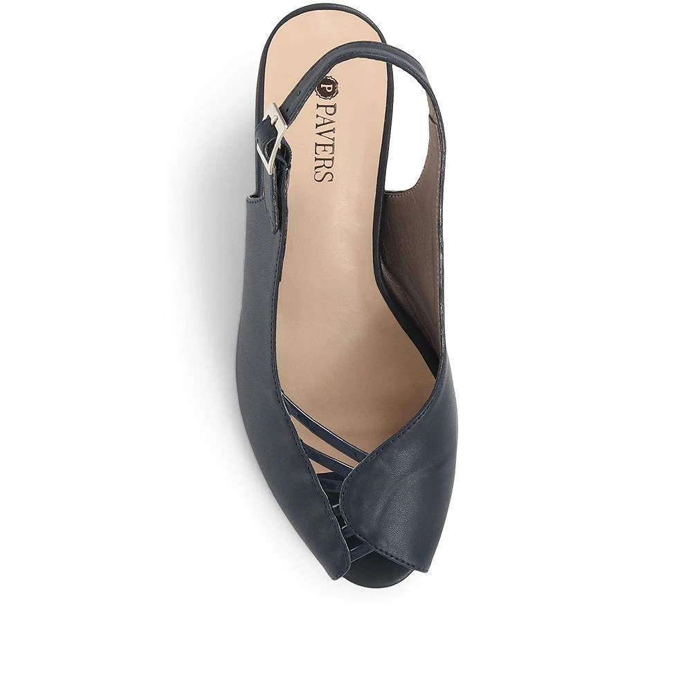 Pavers Slingbacks Peep-Toe Slingback High Heels - HUANG35005 / 322 263 10 Pavers Slingbacks Peep-Toe Slingback High Heels - HUANG35005 / 322 263