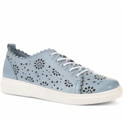 Bellissimo Scalloped Edge Lace-Up Trainers - BELAKMER35008 / 322 252