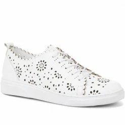 Bellissimo Scalloped Edge Lace-Up Trainers - BELAKMER35008 / 322 252