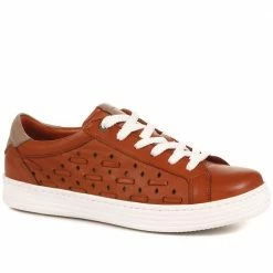 Bellissimo Lace-Up Leather Trainers - BELULUTA35011 / 322 283