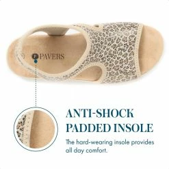 Pavers Wide Fit Leopard Print Pull-On Sandals - POLY33003 / 319 732 29 Pavers Wide Fit Leopard Print Pull-On Sandals - POLY33003 / 319 732