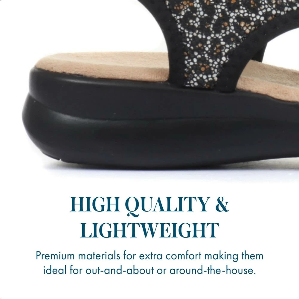 Pavers Wide Fit Leopard Print Pull-On Sandals - POLY33003 / 319 732 12 Pavers Wide Fit Leopard Print Pull-On Sandals - POLY33003 / 319 732