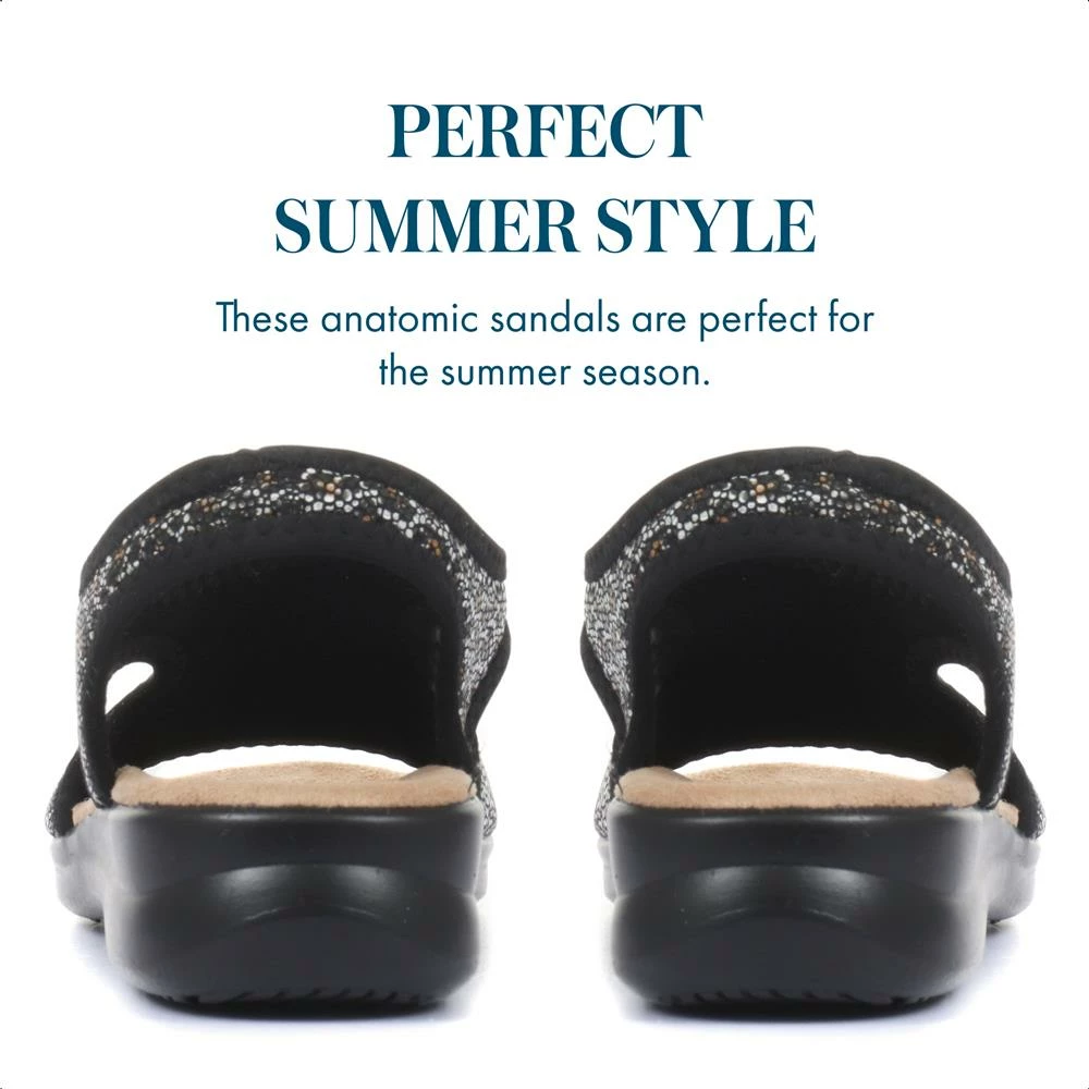 Pavers Wide Fit Leopard Print Pull-On Sandals - POLY33003 / 319 732 13 Pavers Wide Fit Leopard Print Pull-On Sandals - POLY33003 / 319 732