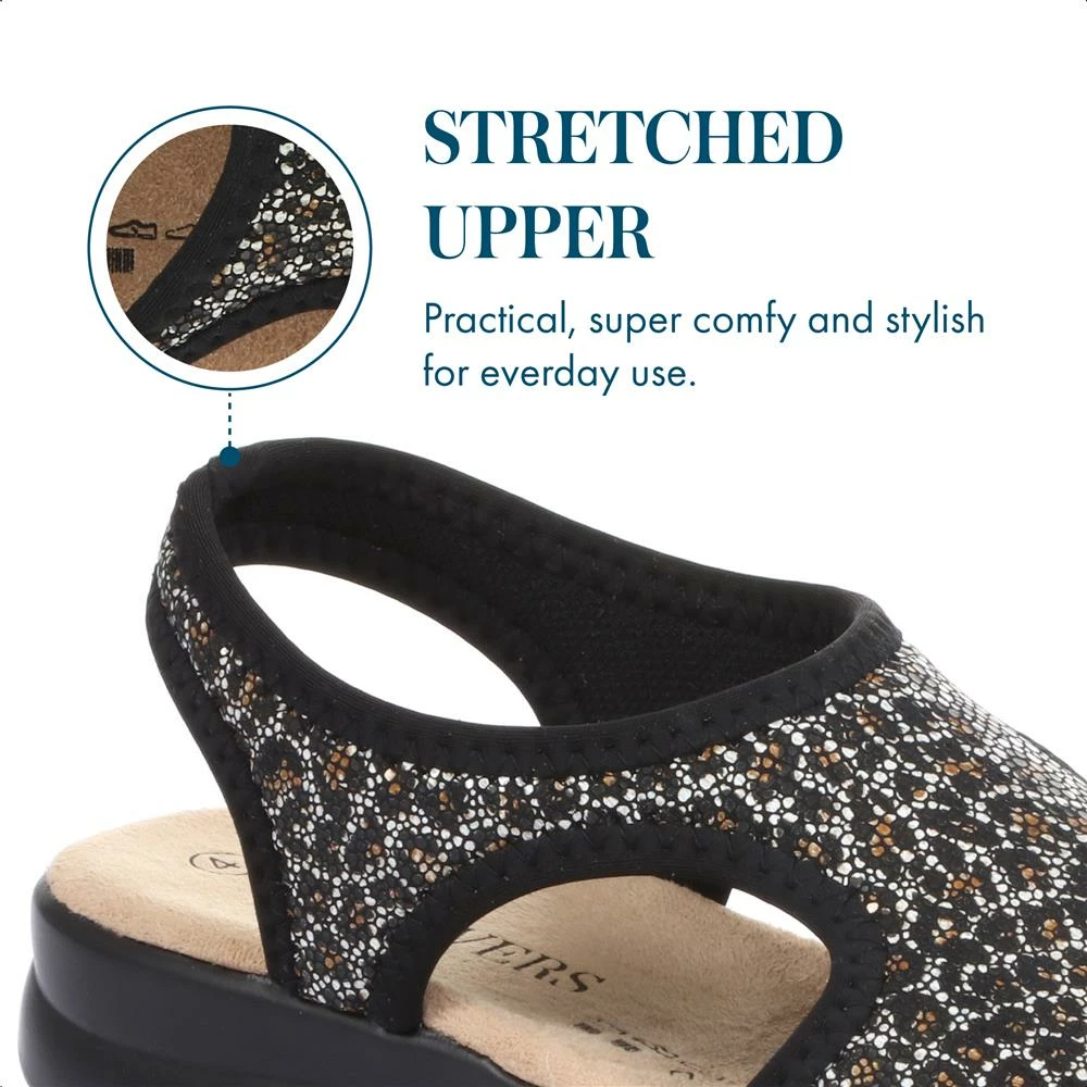 Pavers Wide Fit Leopard Print Pull-On Sandals - POLY33003 / 319 732 15 Pavers Wide Fit Leopard Print Pull-On Sandals - POLY33003 / 319 732