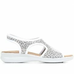 Pavers Wide Fit Leopard Print Pull-On Sandals - POLY33003 / 319 732 36 Pavers Wide Fit Leopard Print Pull-On Sandals - POLY33003 / 319 732