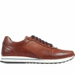 Pavers Wide Fit Leather Lace-Up Trainers - PARK35013 / 321 632