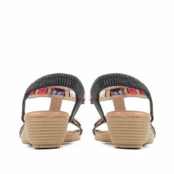 Bellissimo Sandals Embellished T-Bar Sandal With Wedge Heel - BELBAI31037 / 317 958