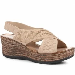 Pavers Embellished Slingback Wedge Sandals - BAIZH35051 / 321 469